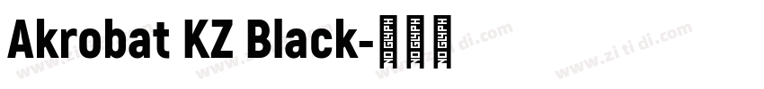 Akrobat KZ Black字体转换